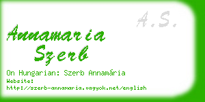 annamaria szerb business card